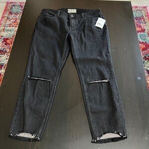 Free people distressed black jeans